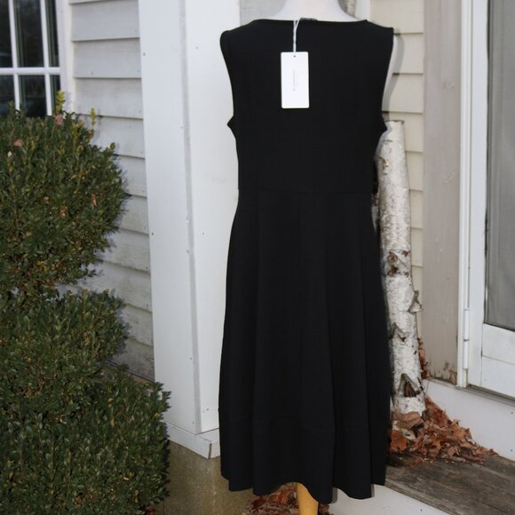 NEW Bloom Chic Black Sleeveless Square Neck Poly Knit A-Line Full Dress Sz 14/16 - Picture 5 of 8